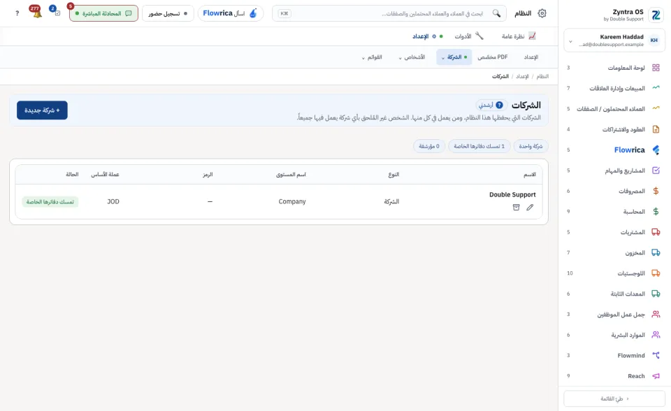 قائمة الشركات