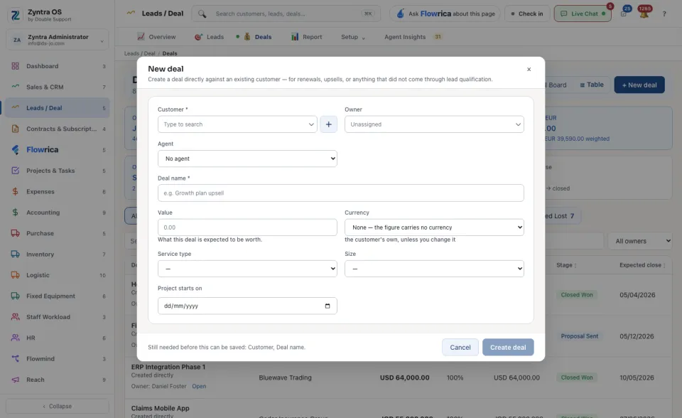 The New deal form