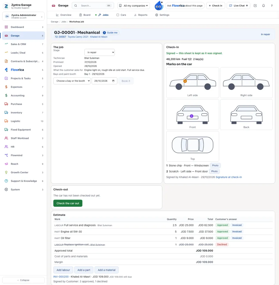 A job's page