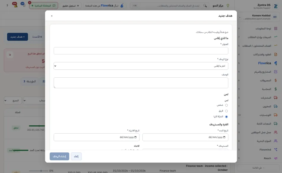 نموذج الهدف الجديد