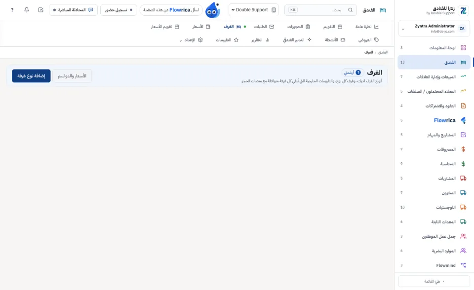 أنواع الغرف والغرف