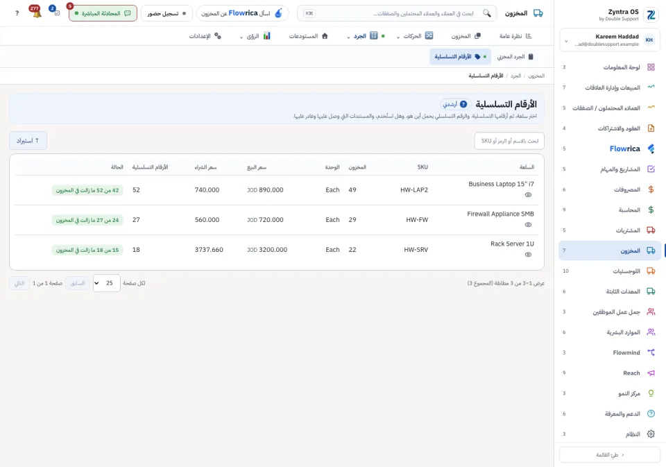 الأرقام التسلسلية