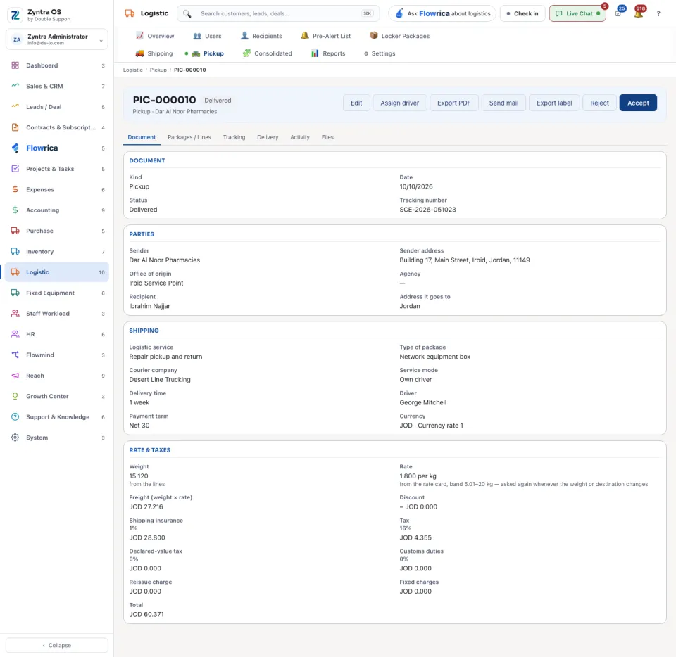 A pickup’s page