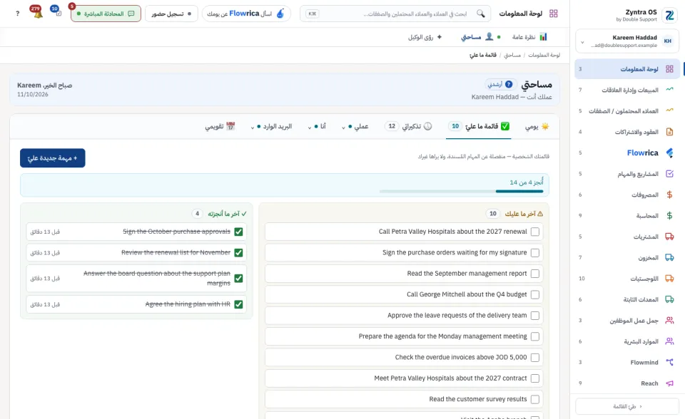 قائمة ما عليّ: قائمتك الشخصية