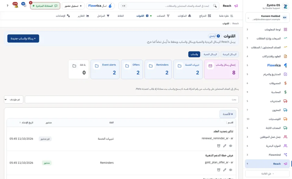 قائمة واتساب