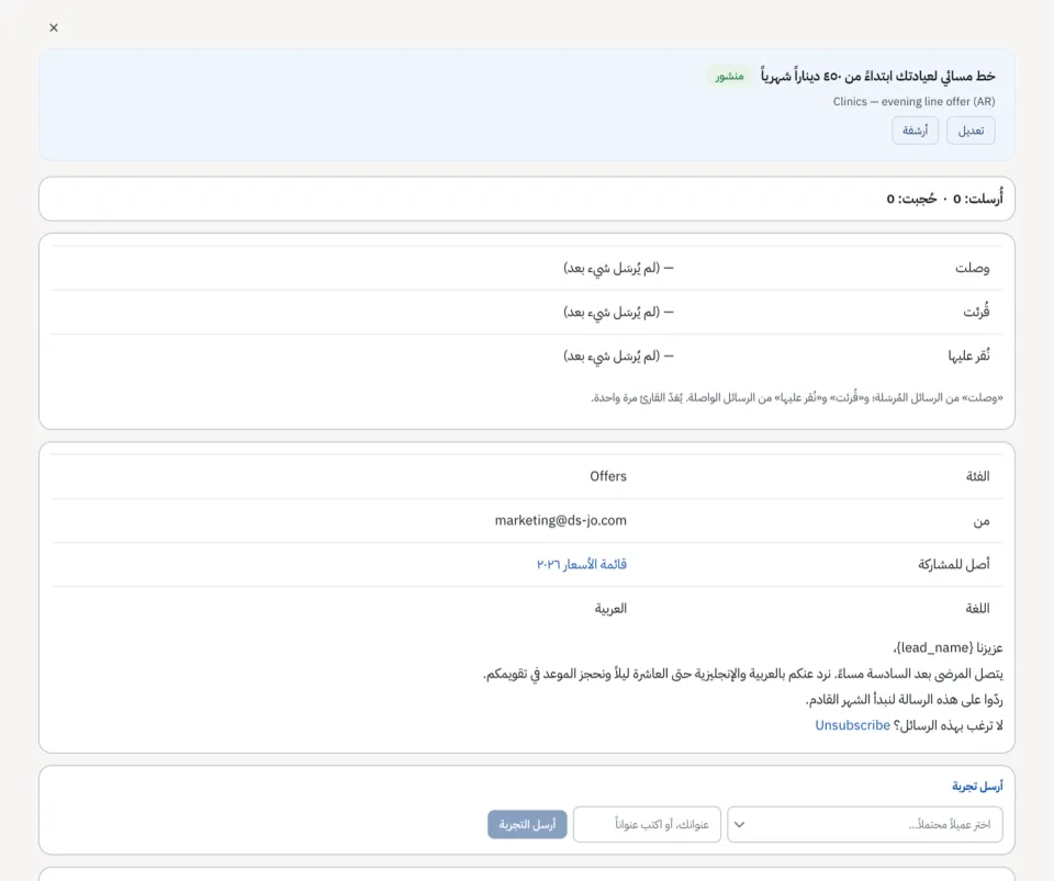 رسالة بريدية مفتوحة: أعدادها وتفاصيلها ونصها