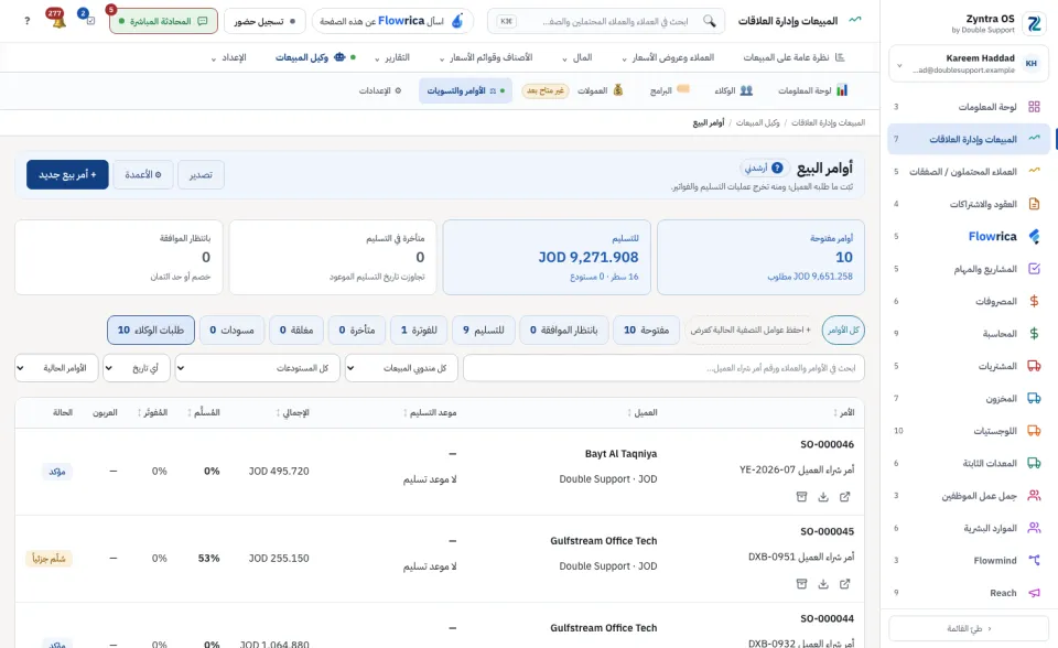 أوامر الوكلاء