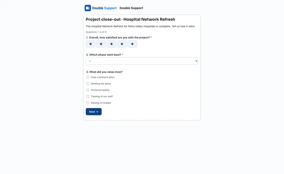 The survey as the person asked sees it